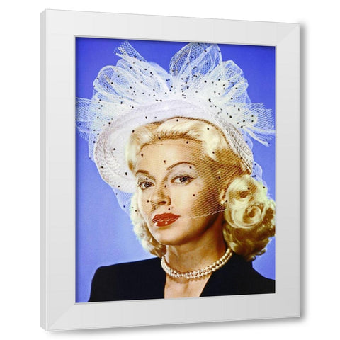Lana Turner White Modern Wood Framed Art Print by Hollywood Photo Archive