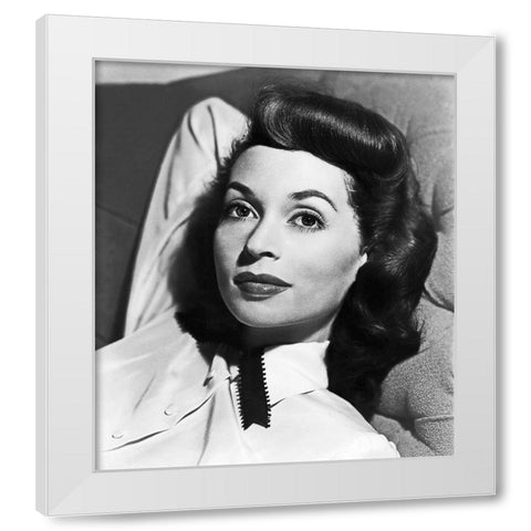 Lilli Palmer White Modern Wood Framed Art Print by Hollywood Photo Archive