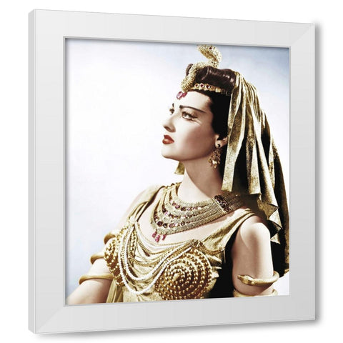 Linda Darnell White Modern Wood Framed Art Print by Hollywood Photo Archive
