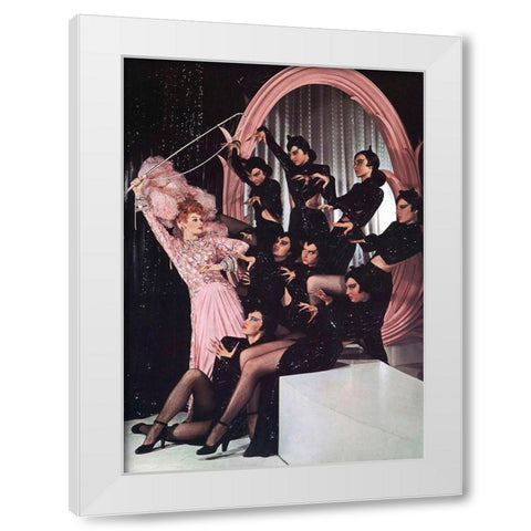 Lucille Ball White Modern Wood Framed Art Print by Hollywood Photo Archive