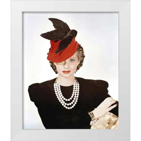 Lucille Ball White Modern Wood Framed Art Print by Hollywood Photo Archive