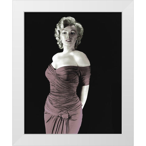 Marilyn Monroe White Modern Wood Framed Art Print by Hollywood Photo Archive