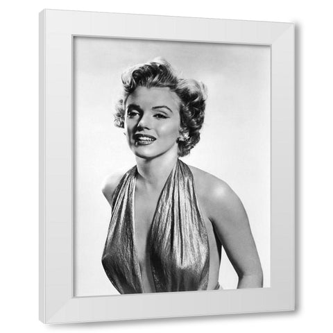Marilyn Monroe White Modern Wood Framed Art Print by Hollywood Photo Archive