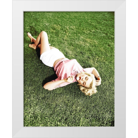 Marilyn Monroe White Modern Wood Framed Art Print by Hollywood Photo Archive