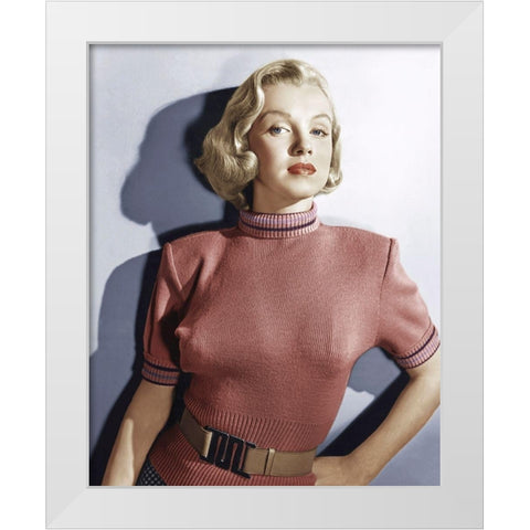 Marilyn Monroe White Modern Wood Framed Art Print by Hollywood Photo Archive