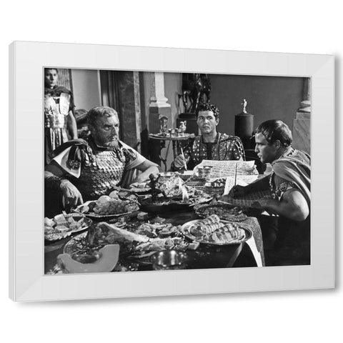 Marlon Brando White Modern Wood Framed Art Print by Hollywood Photo Archive