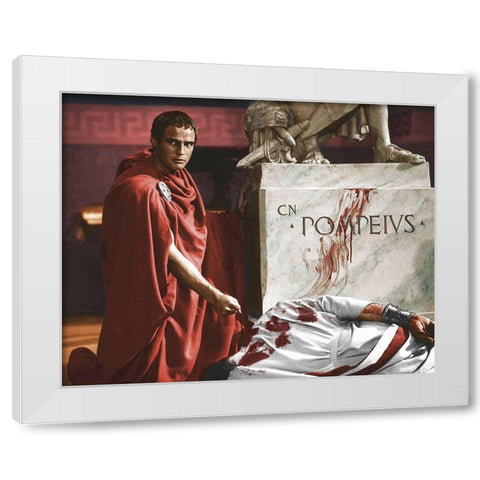 Marlon Brando White Modern Wood Framed Art Print by Hollywood Photo Archive