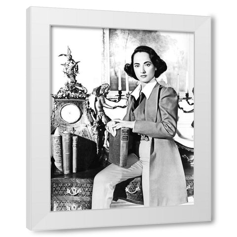 Merle Oberon White Modern Wood Framed Art Print by Hollywood Photo Archive