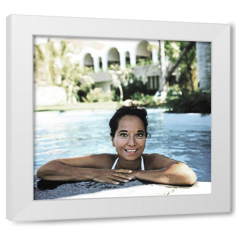 Merle Oberon White Modern Wood Framed Art Print by Hollywood Photo Archive