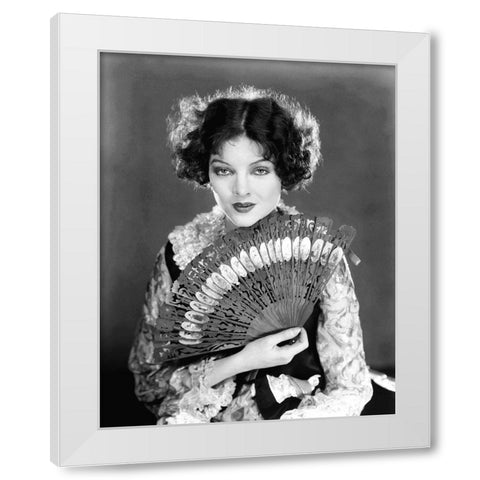 Myrna Loy - The Desert Song White Modern Wood Framed Art Print by Hollywood Photo Archive
