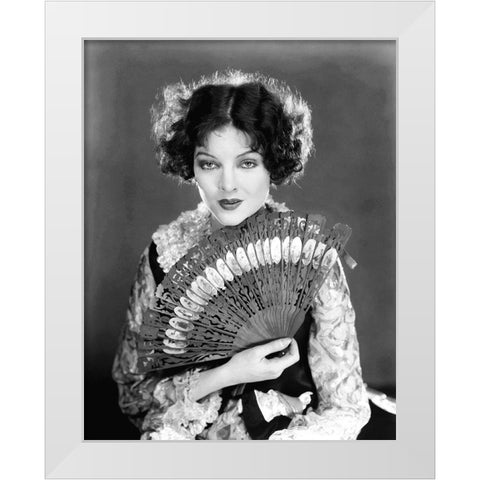 Myrna Loy - The Desert Song White Modern Wood Framed Art Print by Hollywood Photo Archive