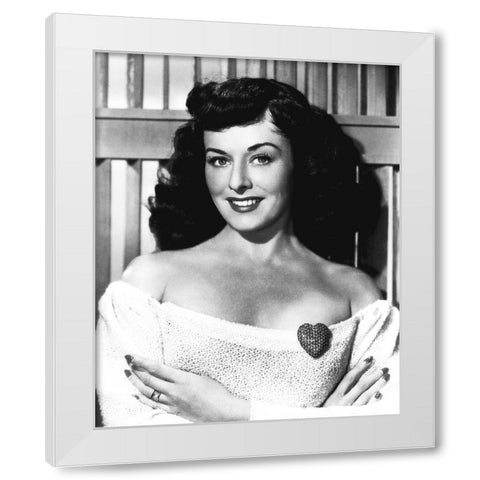Paulette Goddard White Modern Wood Framed Art Print by Hollywood Photo Archive