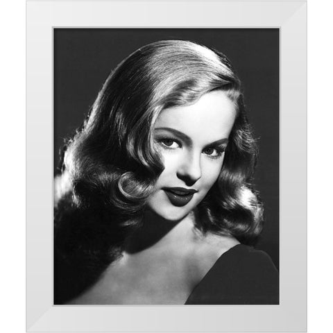 Peggy Cummins White Modern Wood Framed Art Print by Hollywood Photo Archive