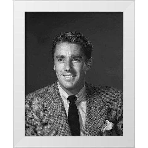 Peter Lawford White Modern Wood Framed Art Print by Hollywood Photo Archive
