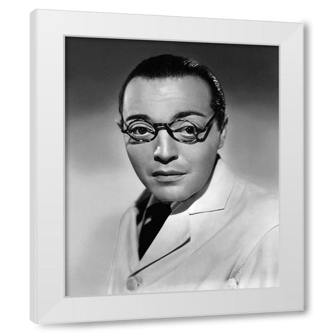 Peter Lorre - Mr. Moto White Modern Wood Framed Art Print by Hollywood Photo Archive