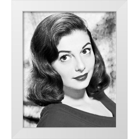 Pier Angeli White Modern Wood Framed Art Print by Hollywood Photo Archive