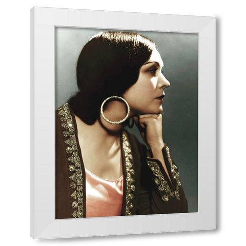Pola Negri White Modern Wood Framed Art Print by Hollywood Photo Archive