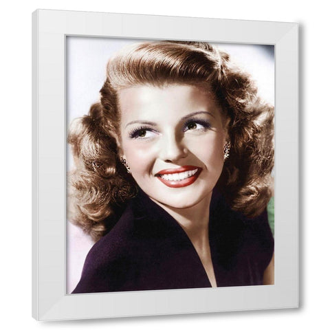 Rita Hayworth White Modern Wood Framed Art Print by Hollywood Photo Archive