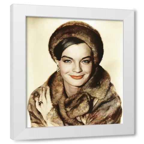 Romy Schneider White Modern Wood Framed Art Print by Hollywood Photo Archive