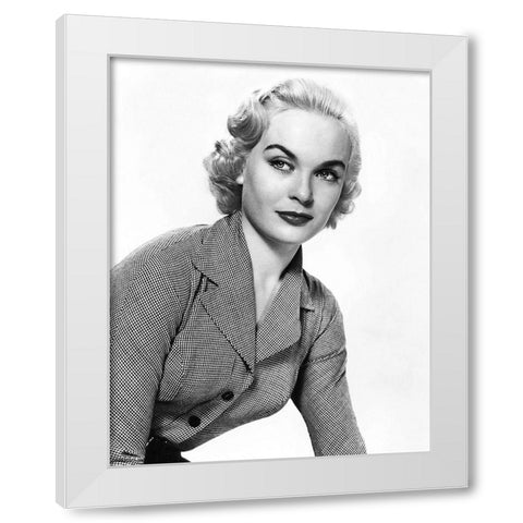 Shirley Eaton White Modern Wood Framed Art Print by Hollywood Photo Archive