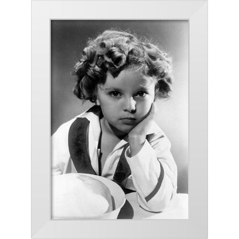 Shirley Temple - Captain January White Modern Wood Framed Art Print by Hollywood Photo Archive
