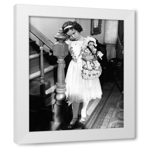 Shirley Temple - Little Princess White Modern Wood Framed Art Print by Hollywood Photo Archive