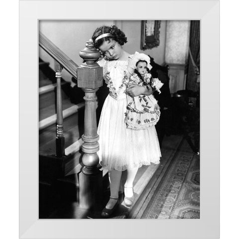 Shirley Temple - Little Princess White Modern Wood Framed Art Print by Hollywood Photo Archive