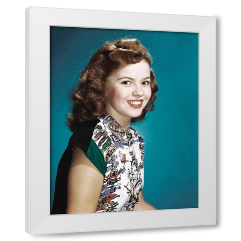 Shirley Temple White Modern Wood Framed Art Print by Hollywood Photo Archive