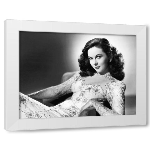 Susan Hayward White Modern Wood Framed Art Print by Hollywood Photo Archive