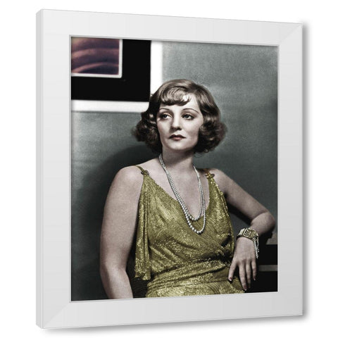 Tallulah Bankhead White Modern Wood Framed Art Print by Hollywood Photo Archive
