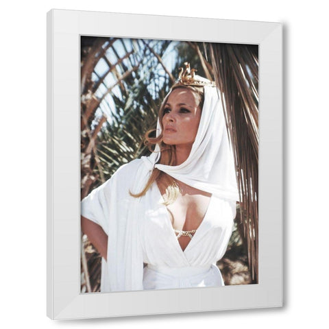 Ursula Andress - SHE White Modern Wood Framed Art Print by Hollywood Photo Archive
