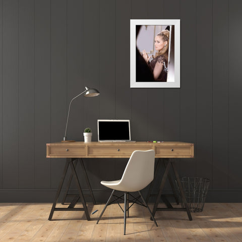 Ursula Andress White Modern Wood Framed Art Print by Hollywood Photo Archive