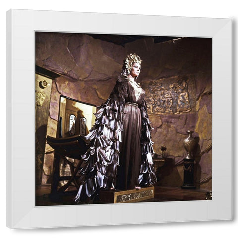 Ursula Andress - SHE White Modern Wood Framed Art Print by Hollywood Photo Archive