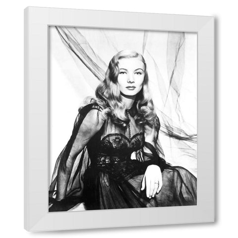 Veronica Lake White Modern Wood Framed Art Print by Hollywood Photo Archive