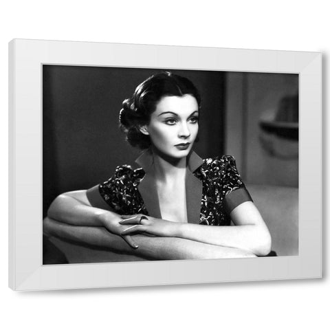 Vivien Leigh White Modern Wood Framed Art Print by Hollywood Photo Archive