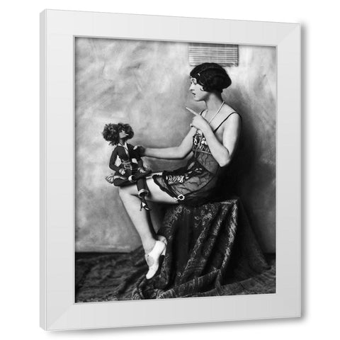 Ziegfeld Girls White Modern Wood Framed Art Print by Hollywood Photo Archive