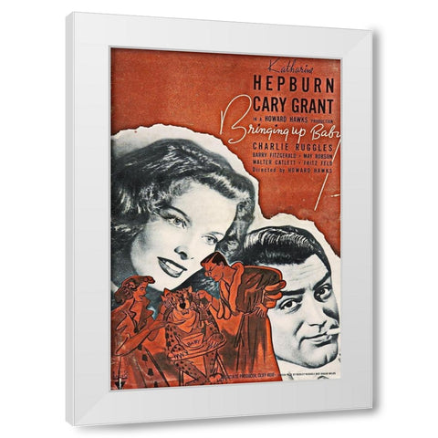 Bringing Up Baby White Modern Wood Framed Art Print by Hollywood Photo Archive