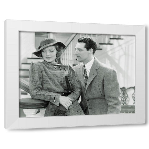 Cary Grant - Born To Be Bad White Modern Wood Framed Art Print by Hollywood Photo Archive