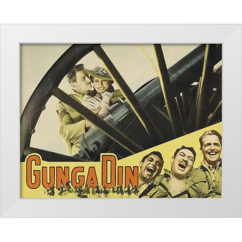 Cary Grant - Gunga Din White Modern Wood Framed Art Print by Hollywood Photo Archive