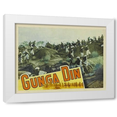 Cary Grant - Gunga Din White Modern Wood Framed Art Print by Hollywood Photo Archive