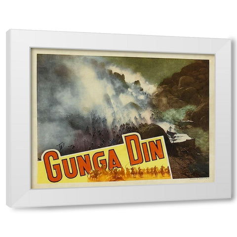 Cary Grant - Gunga Din White Modern Wood Framed Art Print by Hollywood Photo Archive