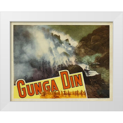 Cary Grant - Gunga Din White Modern Wood Framed Art Print by Hollywood Photo Archive