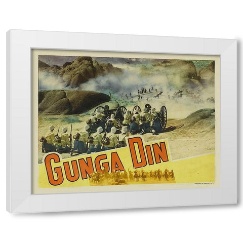 Cary Grant - Gunga Din White Modern Wood Framed Art Print by Hollywood Photo Archive