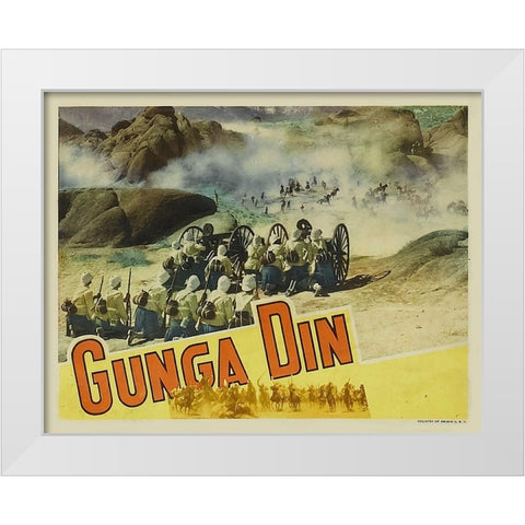 Cary Grant - Gunga Din White Modern Wood Framed Art Print by Hollywood Photo Archive