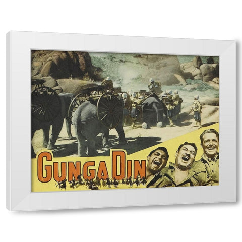 Cary Grant - Gunga Din White Modern Wood Framed Art Print by Hollywood Photo Archive