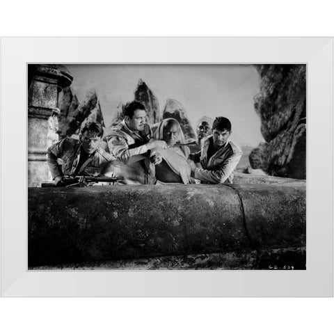 Cary Grant - Gunga Din White Modern Wood Framed Art Print by Hollywood Photo Archive