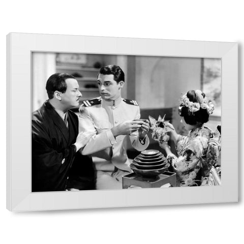 Cary Grant - Madame Butterfly White Modern Wood Framed Art Print by Hollywood Photo Archive