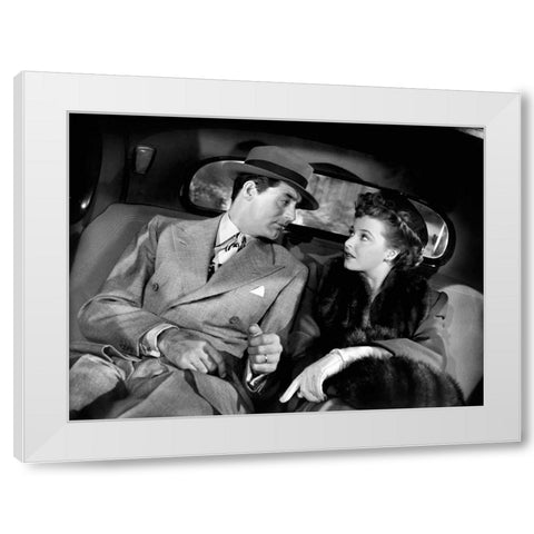 Cary Grant - Mr Lucky White Modern Wood Framed Art Print by Hollywood Photo Archive