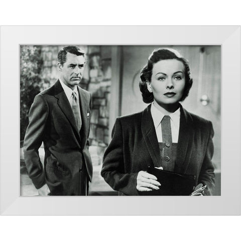 Cary Grant - People Will Talk White Modern Wood Framed Art Print by Hollywood Photo Archive