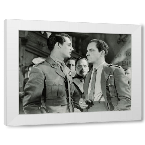 Cary Grant - The Eagle And The Hawk White Modern Wood Framed Art Print by Hollywood Photo Archive